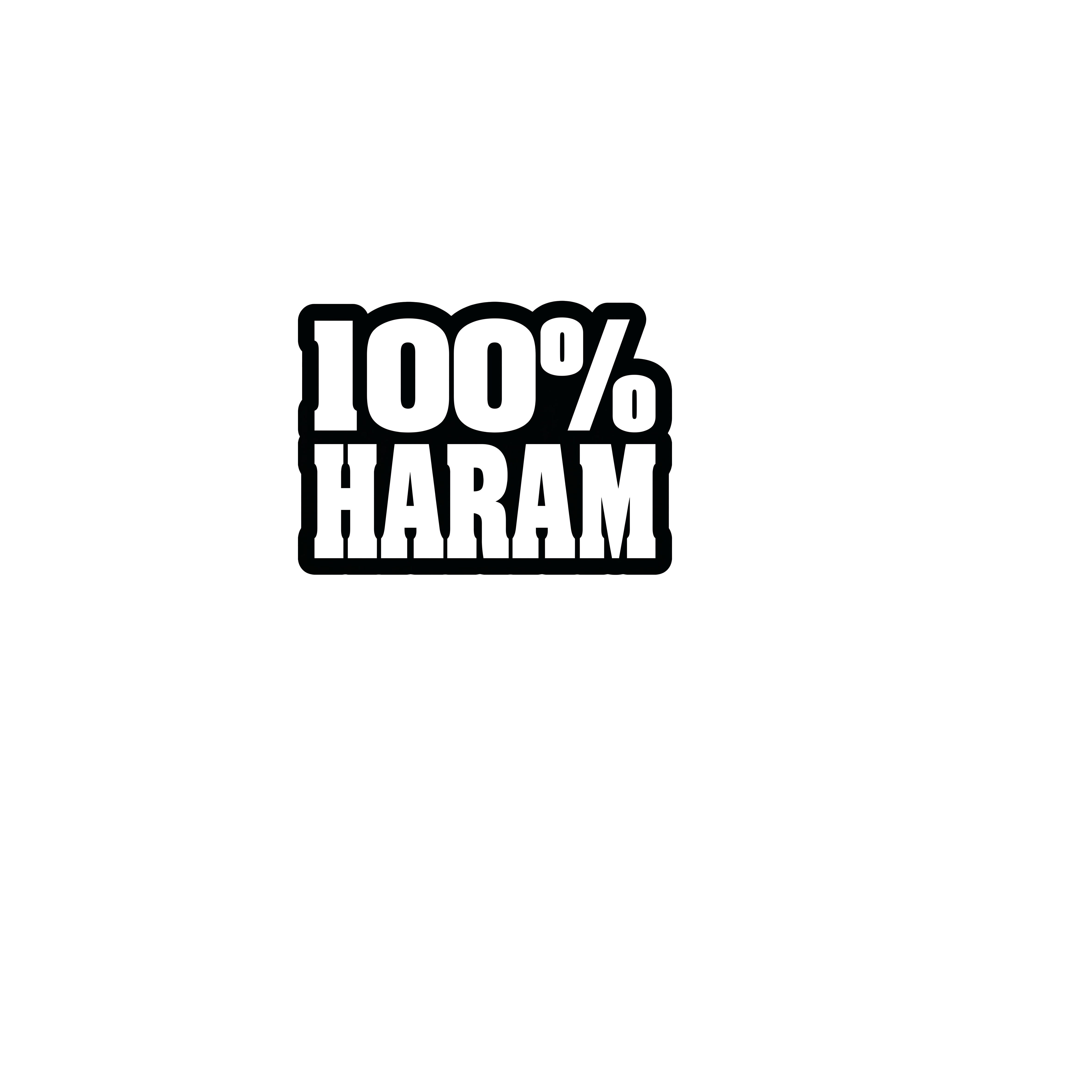 100% Haram Crop Top – Funny Meme Streetwear Design