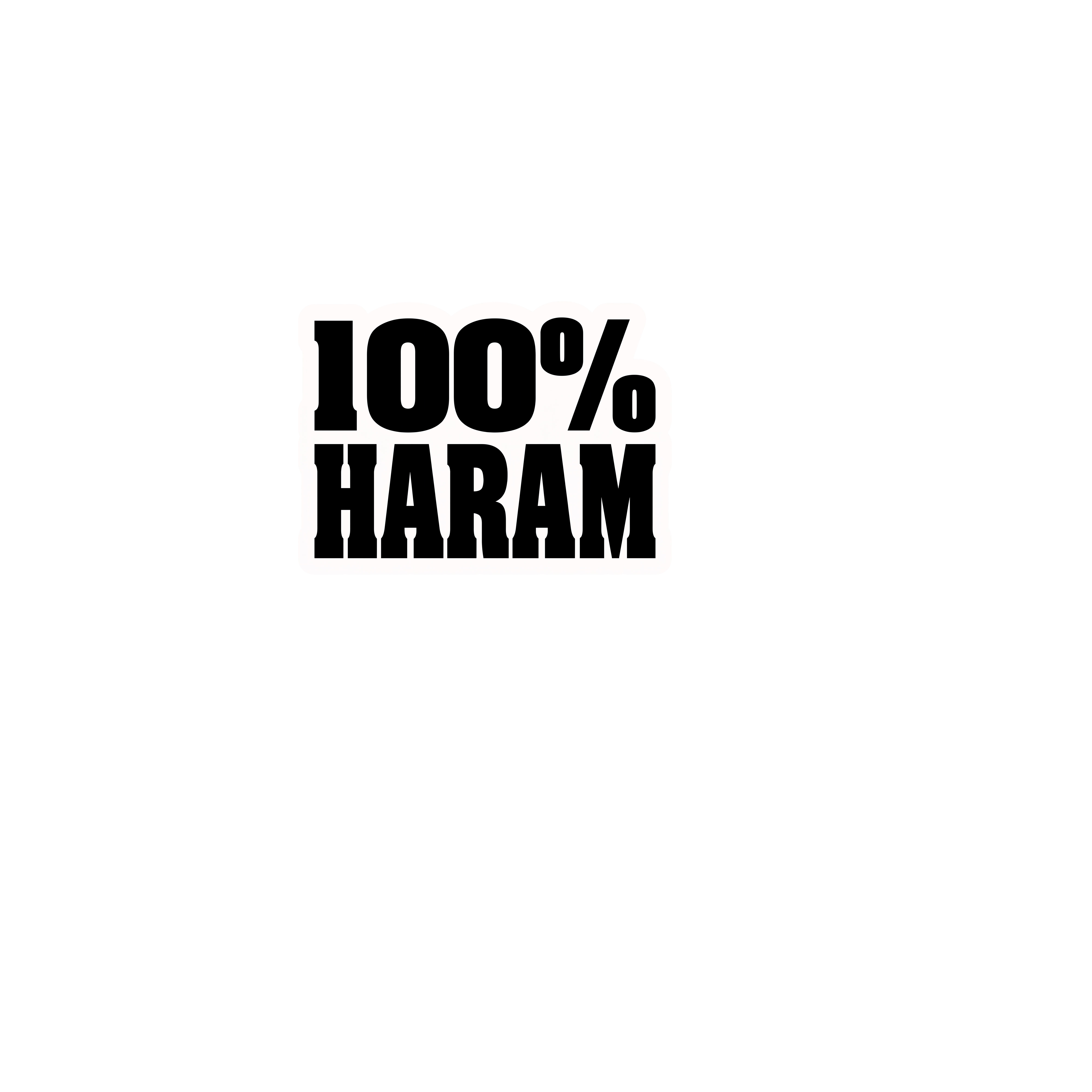 100% Haram Crop Top – Funny Meme Streetwear Design