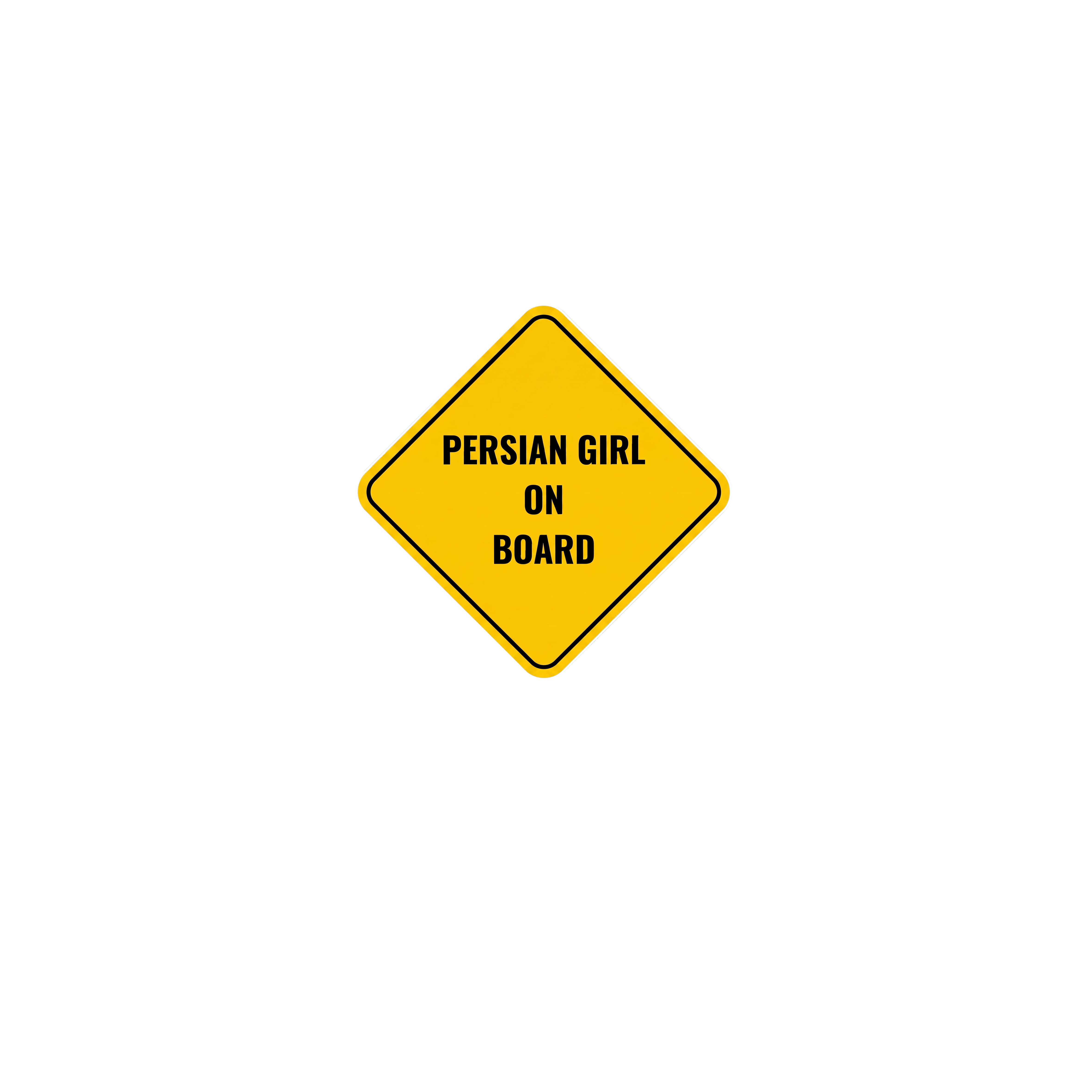 Persian Girl On Board Crop Top – Funny Persian Streetwear Warning Sign