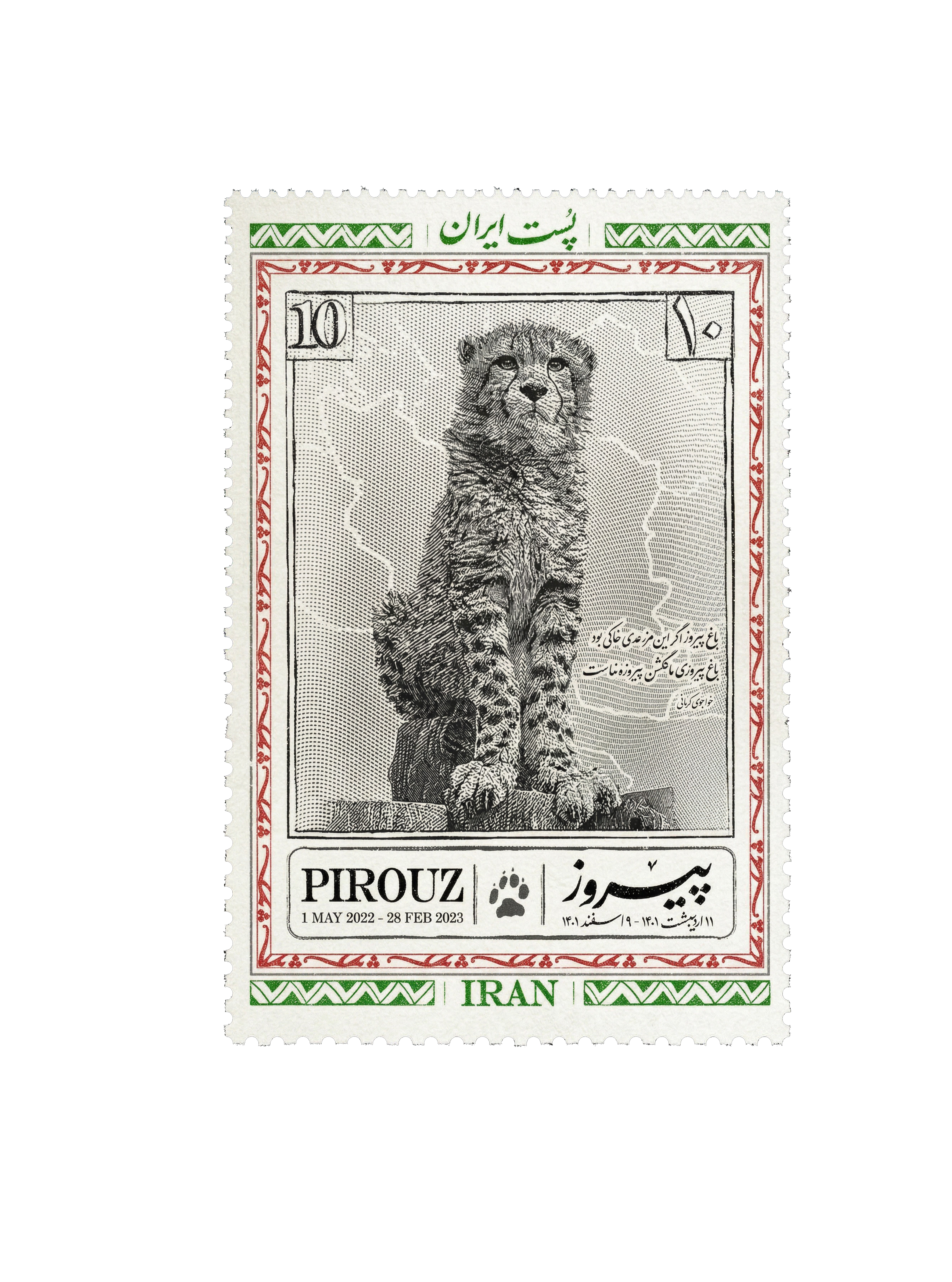 Pirooz Hoodie | Iranian Cheetah Stamp Design
