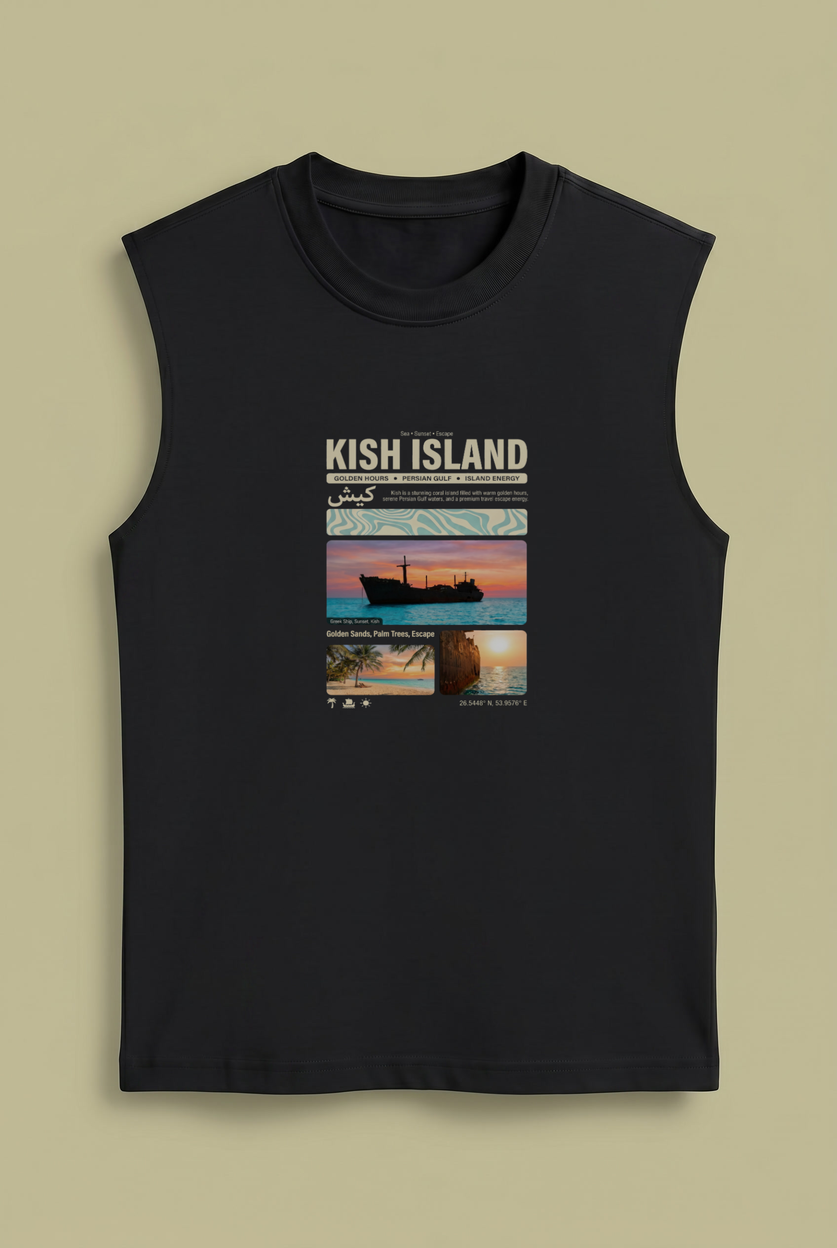 Kish Island Summer Sleeveless – Persian Travel Poster Design