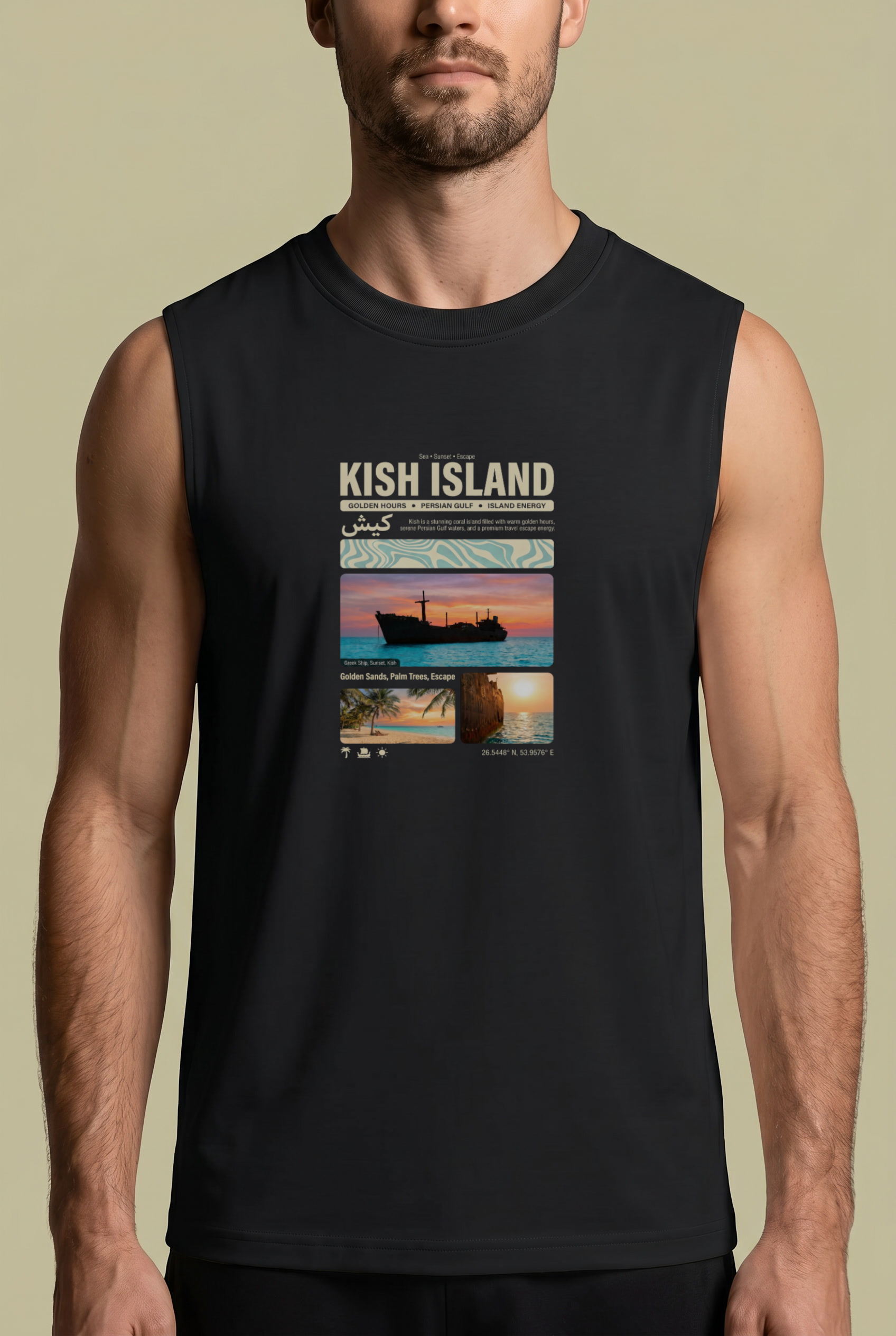 Kish Island Summer Sleeveless – Persian Travel Poster Design