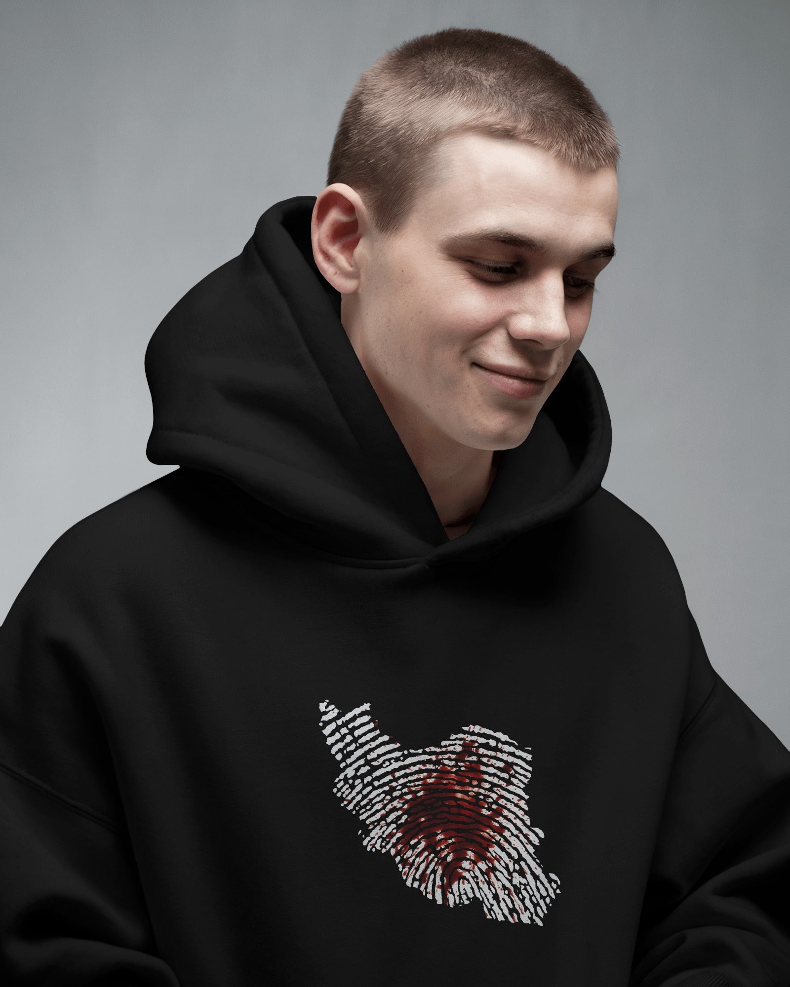 Iran Map Fingerprint Hoodie | Persian Identity Design | Minimal Iran Pride