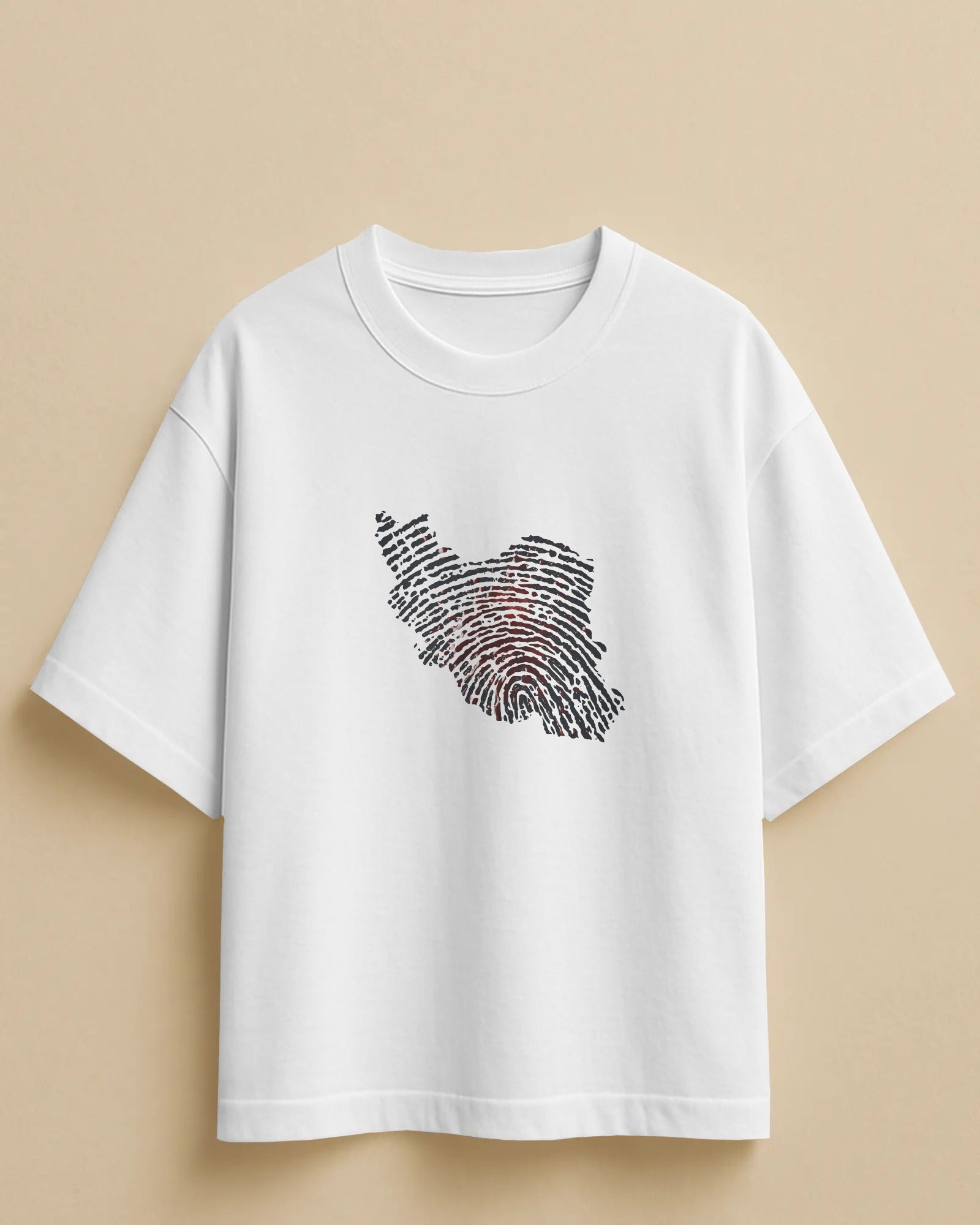 Iran Fingerprint Map T-Shirt | Identity Graphic T-Shirt | FaraDesign
