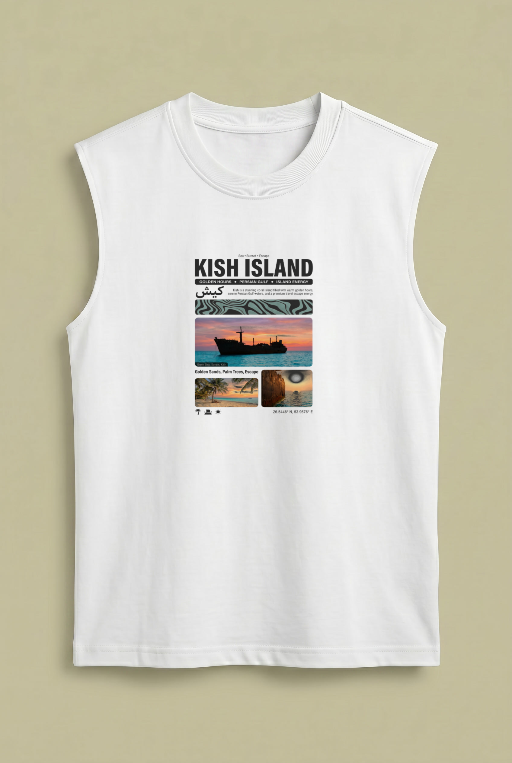 Kish Island Summer Sleeveless – Persian Travel Poster Design