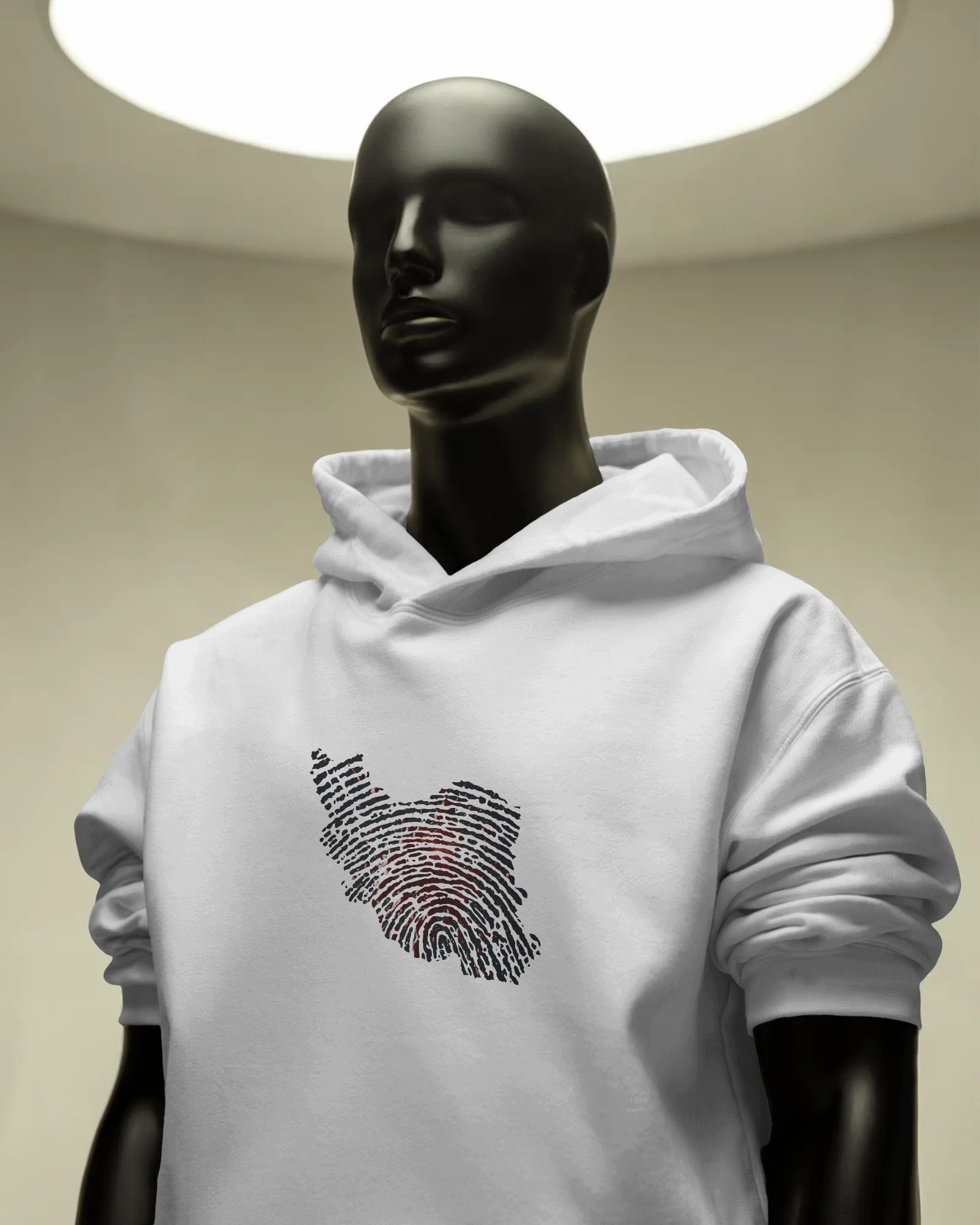 Iran Map Fingerprint Hoodie | Persian Identity Design | Minimal Iran Pride