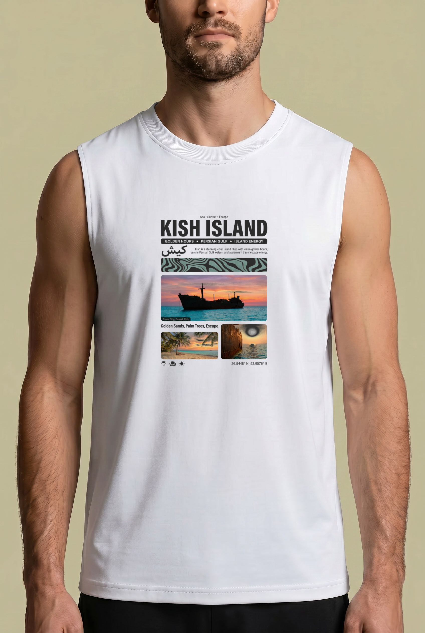 Kish Island Summer Sleeveless – Persian Travel Poster Design