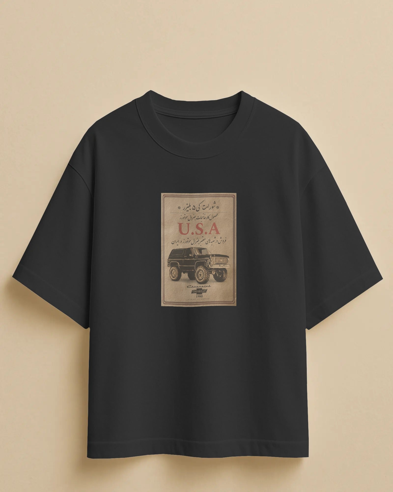 Vintage USA Chevrolet Graphic T-Shirt | Retro Poster Design | FaraDesign