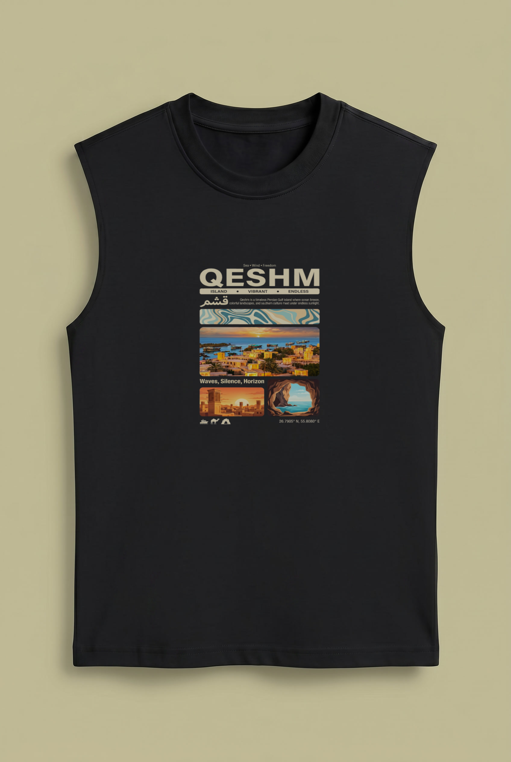 Qeshm Island Summer Sleeveless – Persian Travel Poster Design