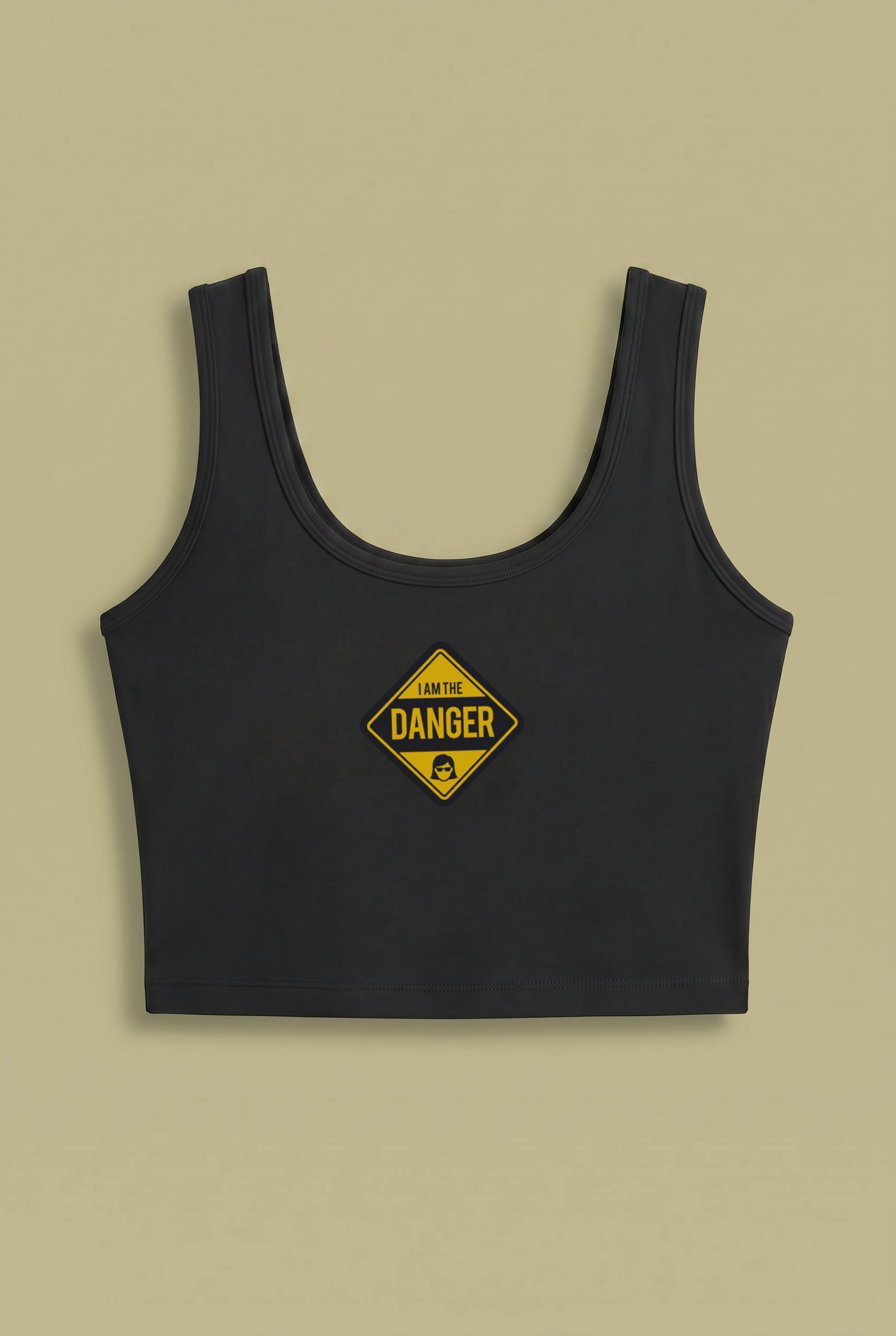 Am The Danger Crop Top – Bold Streetwear Warning Design