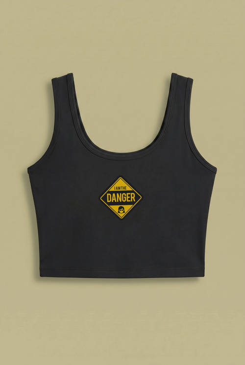 Am The Danger Crop Top – Bold Streetwear Warning Design