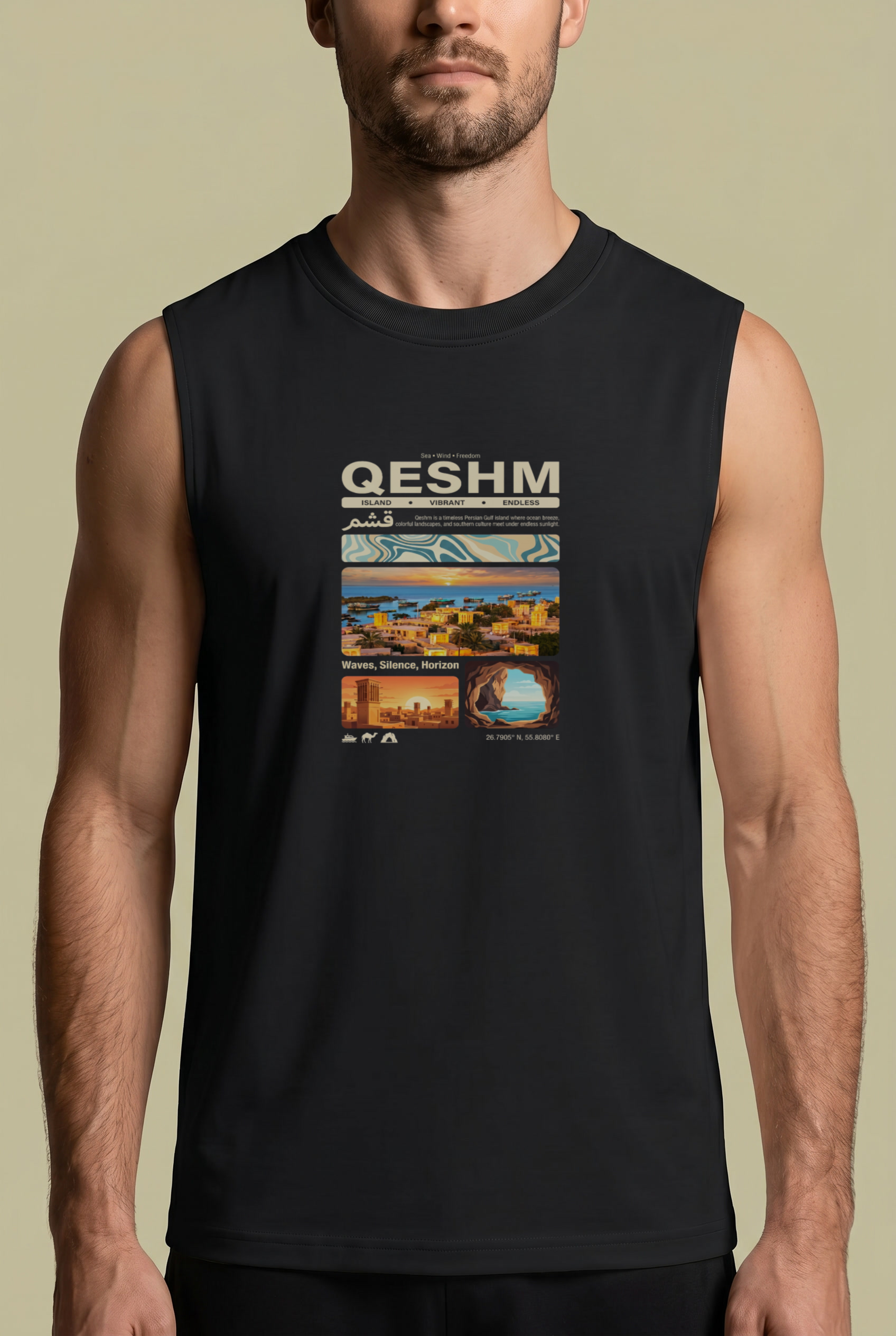 Qeshm Island Summer Sleeveless – Persian Travel Poster Design