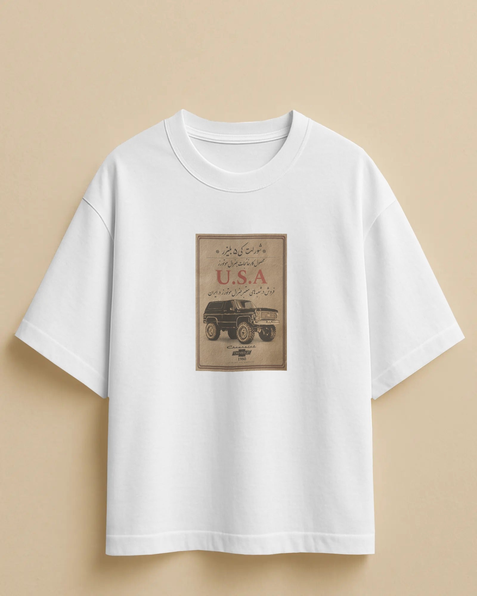 Vintage USA Chevrolet Graphic T-Shirt | Retro Poster Design | FaraDesign