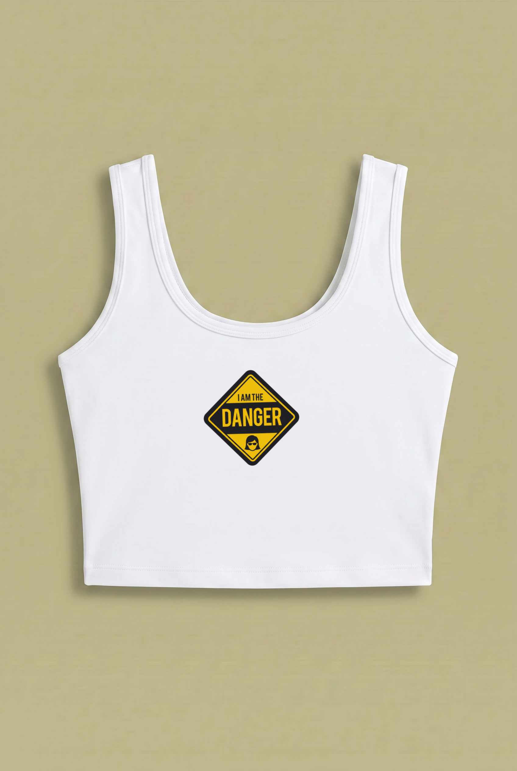 Am The Danger Crop Top – Bold Streetwear Warning Design