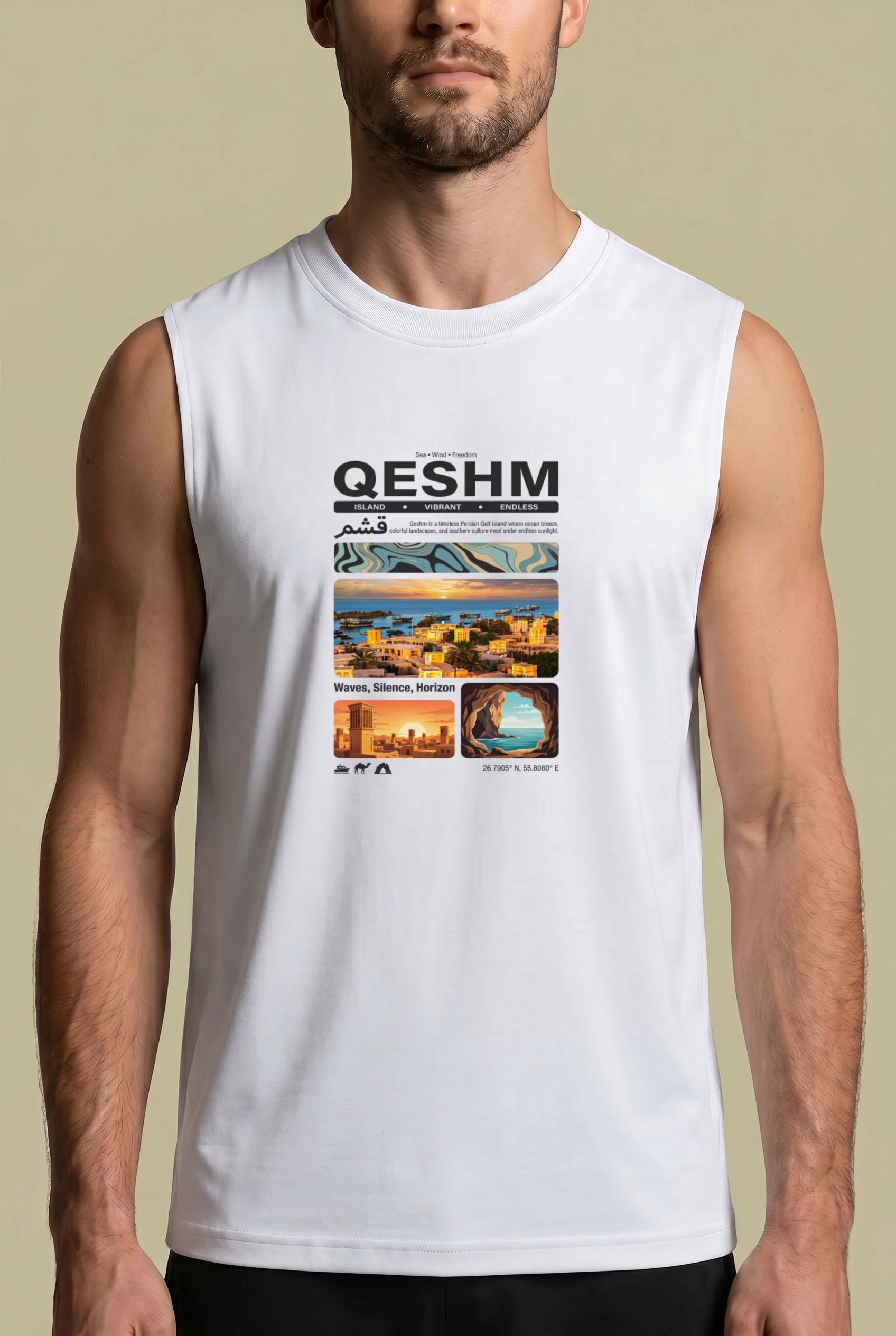 Qeshm Island Summer Sleeveless – Persian Travel Poster Design