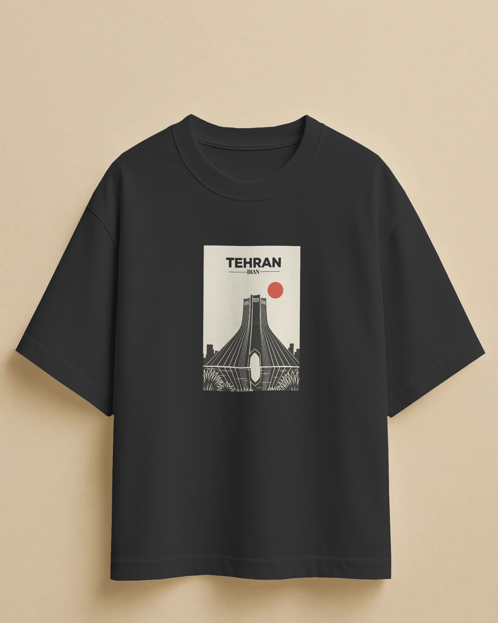 Tehran Minimal Graphic T-Shirt | Azadi Tower Design | FaraDesign