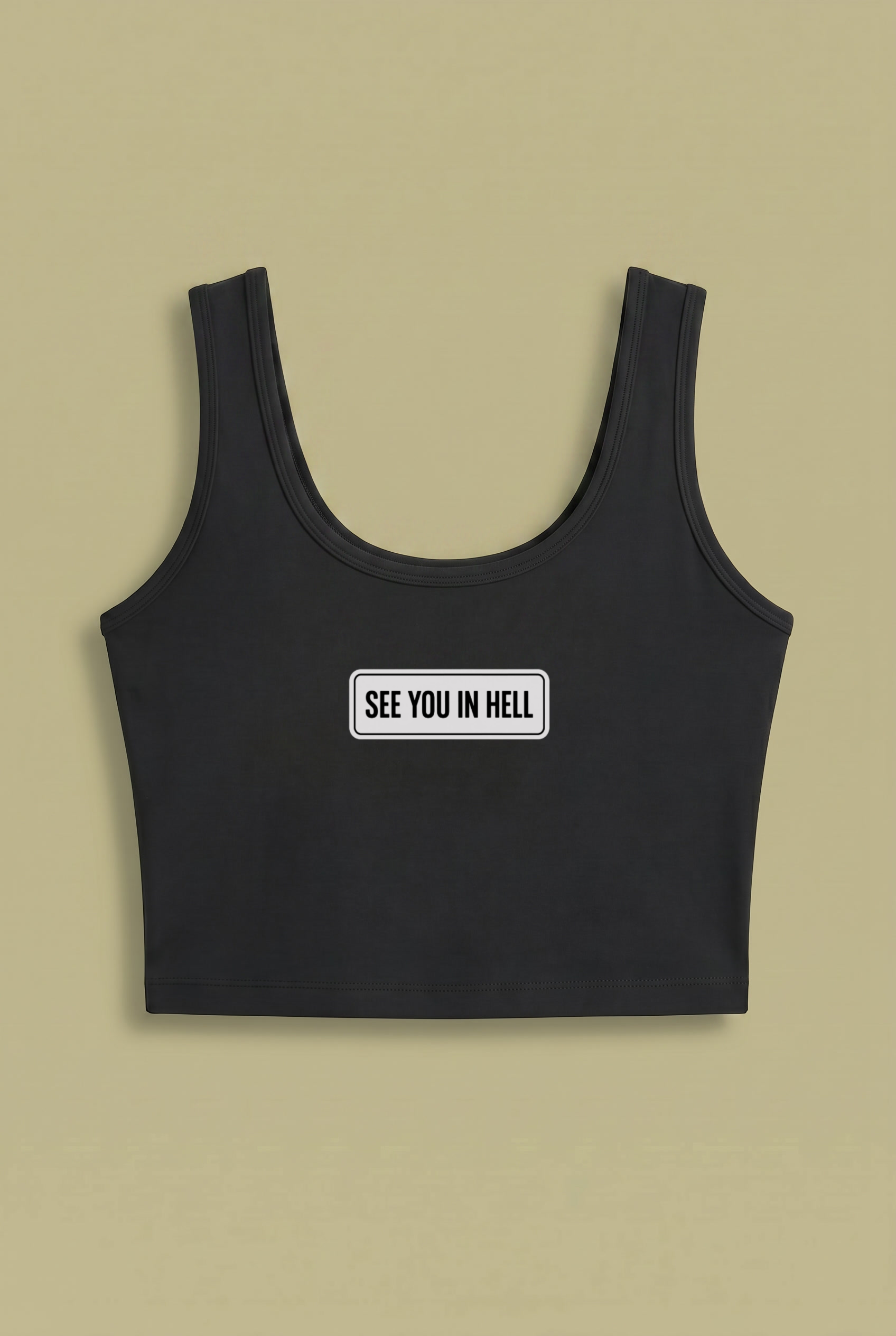 See You In Hell Crop Top – Dark Humor Streetwear Design