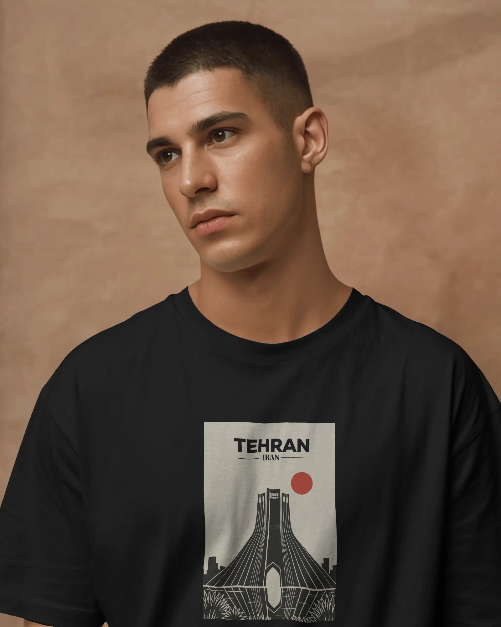 Tehran Minimal Graphic T-Shirt | Azadi Tower Design | FaraDesign