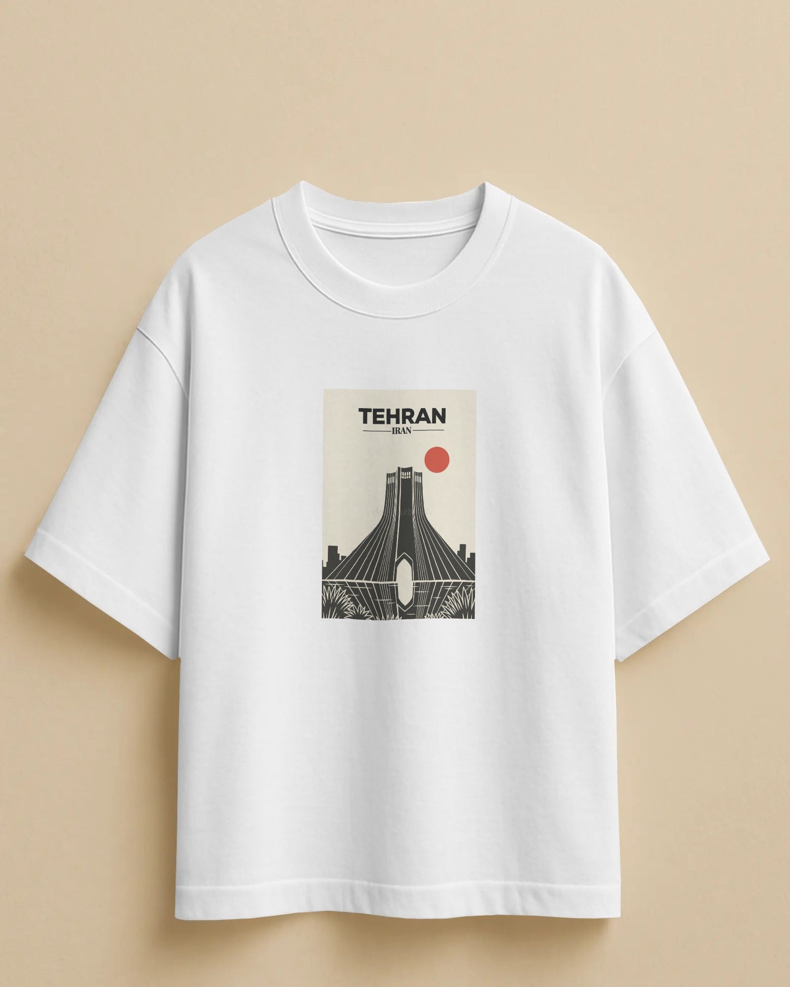 Tehran Minimal Graphic T-Shirt | Azadi Tower Design | FaraDesign