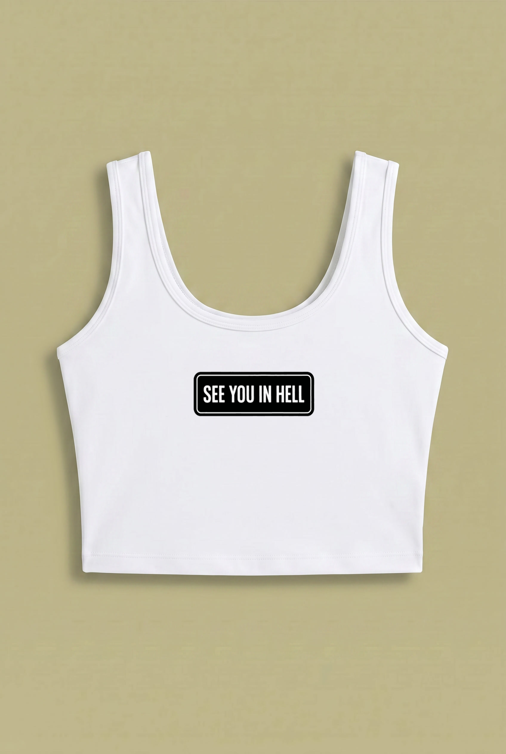 See You In Hell Crop Top – Dark Humor Streetwear Design