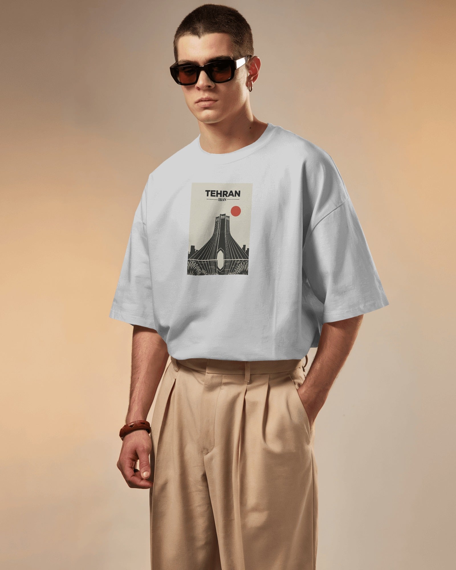 Tehran Minimal Graphic T-Shirt | Azadi Tower Design | FaraDesign