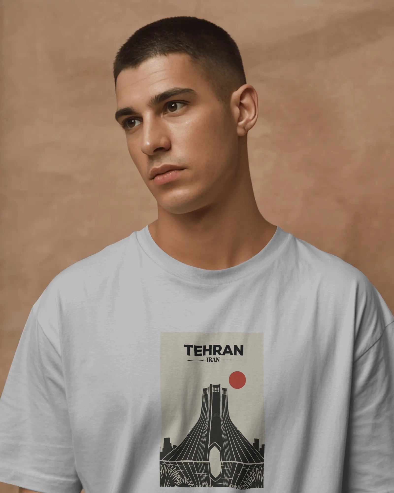 Tehran Minimal Graphic T-Shirt | Azadi Tower Design | FaraDesign